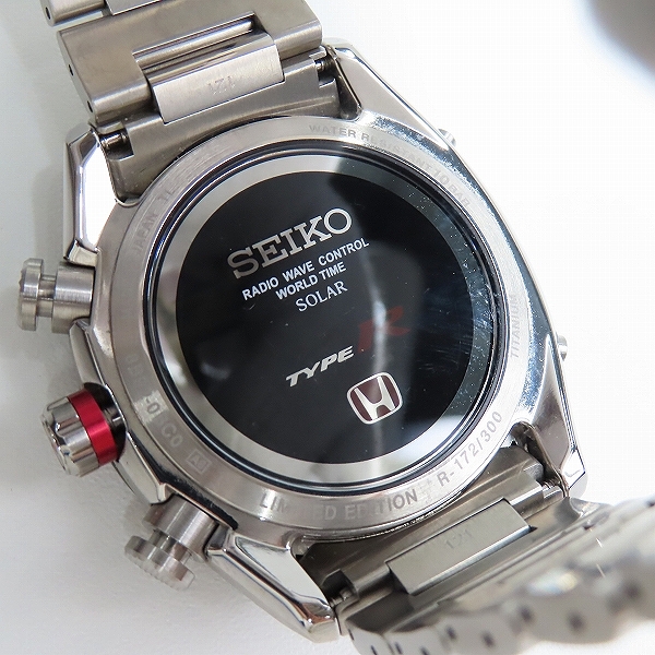 実際に弊社で買取させて頂いたSEIKO/セイコー ASTRON/アストロン  HONDA シビック タイプR 300本限定 アナログ腕時計 8B92-0BC0/SBXY045の画像 5枚目