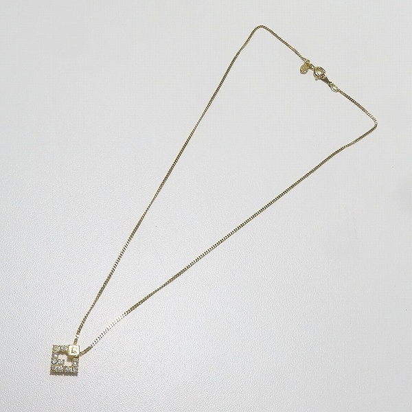 実際に弊社で買取させて頂いたGIVENCHY/ジバンシィ ロゴ ラインストーン ネックレス ゴールドの画像 6枚目