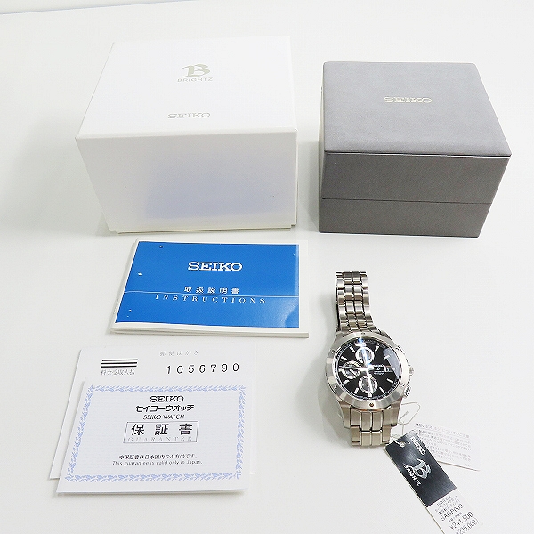 実際に弊社で買取させて頂いたSEIKO/セイコー BRIGHTZ  ブライツ メカニカル クロノ チタン オートマチック 腕時計 6S28-00A0/SAGP003の画像 9枚目
