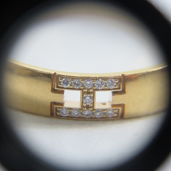 実際に弊社で買取させて頂いたHERMES/エルメス AU750/K18 エヴァー ヘラクレス ダイヤモンドリング/指輪 50/9.5号の画像 7枚目