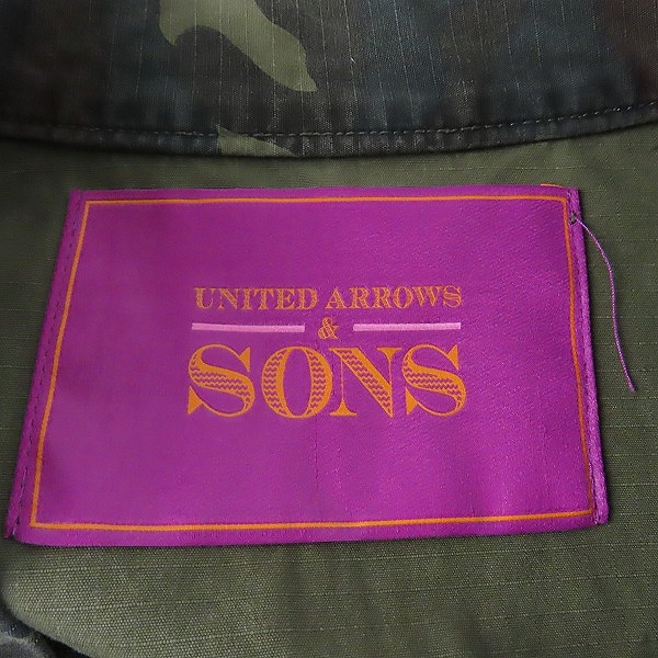 実際に弊社で買取させて頂いたUNITED ARROWS &SONS/ユナイテッドアローズアンドサンズ CAMO TOMMY SHIRT/ミリタリージャケット 5525-211-0115/Lの画像 2枚目