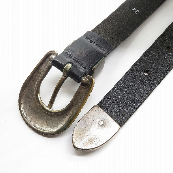 実際に弊社で買取させて頂いた International Gallery BEAMS x WILLIAM/インターナショナルギャラリービームス×ウィリアム レザー ウエスタンベルト/32の画像 2枚目