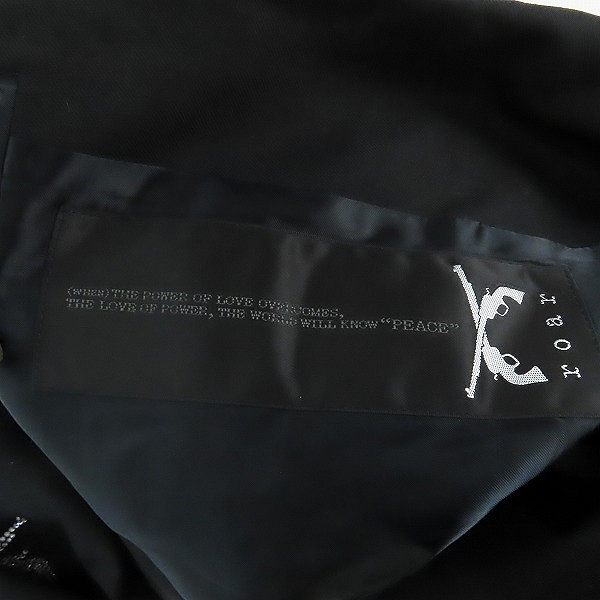 実際に弊社で買取させて頂いたroar/ロアー スワロフスキー クロスガン ウール 1B テーラードジャケット /2の画像 2枚目