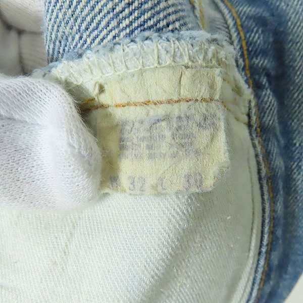 実際に弊社で買取させて頂いたLevis/リーバイス 501 ヴィンテージ 66前期 刻印6 スモールe ボタンフライ デニムパンツ W32L30の画像 2枚目