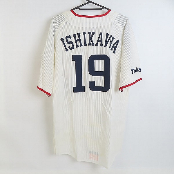 実際に弊社で買取させて頂いたデサント×ビームス 東京ヤクルトスワローズ 2006 ホーム レプリカユニフォーム #19石川 DYS-0601/FREEの画像 1枚目