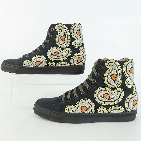 実際に弊社で買取させて頂いたMARC JACOBS/マークジェイコブス ペイズリーデザイン ハイカット スニーカー 9の画像 3枚目