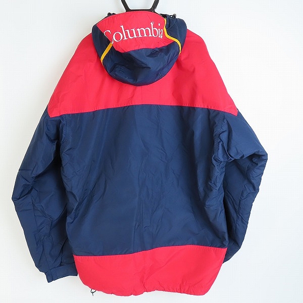 実際に弊社で買取させて頂いたColumbia Sportswear/コロンビアスポーツウェア 90Sヴィンテージ ハーフジップ ブルゾン ネイビー×レッド/Lの画像 1枚目