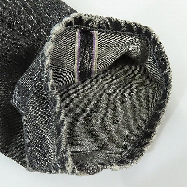実際に弊社で買取させて頂いたNEIGHBORHOOD/ネイバーフッド 052EX BASIC STRAIGHT FRAGMENT SAVAGE ダメージ加工 デニム DCNH-PT-13/S の画像 6枚目