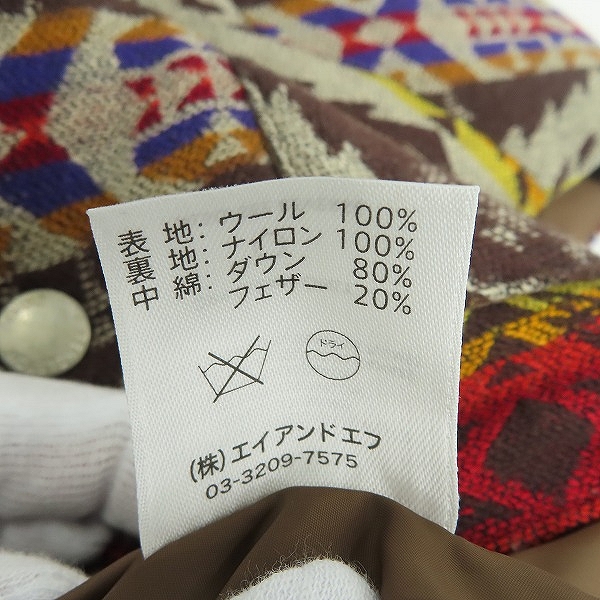 実際に弊社で買取させて頂いたPENDLETON/ペンドルトン ネイティブ柄 ダウンベスト/Mの画像 3枚目