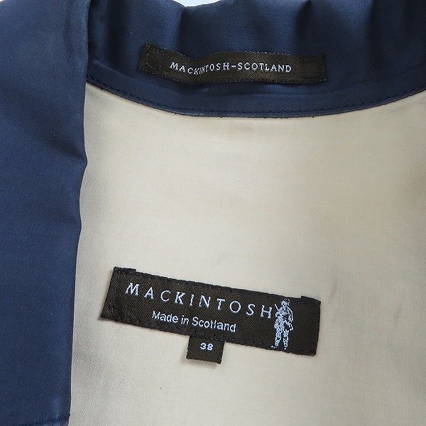 実際に弊社で買取させて頂いたMACKINTOSH/マッキントッシュ ゴム引きステンカラーコート y60-01/38の画像 2枚目