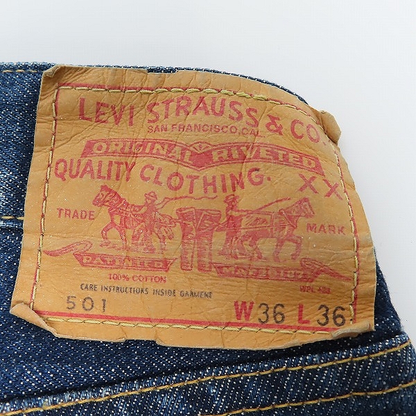 実際に弊社で買取させて頂いたLevi's Vintage Clothing/LVC/リーバイス 71501 1971復刻モデル デニムパンツ W36L36の画像 3枚目