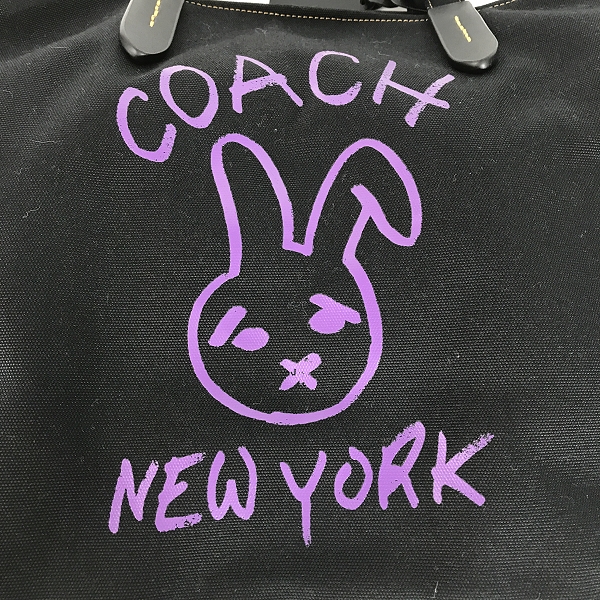 実際に弊社で買取させて頂いたCOACH/コーチ リサイクルキャンバス バニートートバッグの画像 3枚目