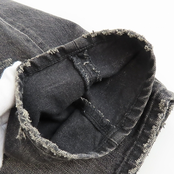 実際に弊社で買取させて頂いたNEIGHBORHOOD/ネイバーフッド Black Icon Savage Medium Denim/13oz-PT/サベージ ダメージ 加工 デニム パンツ DCNH-PT-12/Sの画像 8枚目