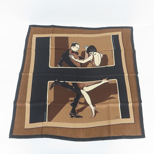 実際に弊社で買取させて頂いたHERMES/エルメス カレ Swinging Saint-Germain/スウィンギング・サンジェルマン ストールの画像 6枚目