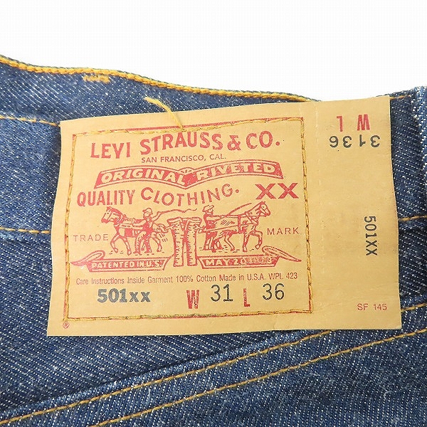実際に弊社で買取させて頂いたLevi's/リーバイス 501XX 刻印524A デニムパンツ アメリカ製 W31L36の画像 5枚目