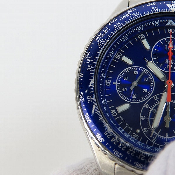 実際に弊社で買取させて頂いたSEIKO/セイコー パイロット クロノグラフ 腕時計/ウォッチ 7T92-0CF0【動作未確認】の画像 6枚目