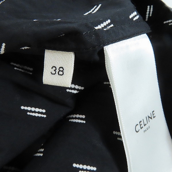 実際に弊社で買取させて頂いたCELINE/セリーヌ 19SS ダブルドットライン 総柄長袖シャツ 20ZZ3186D/38の画像 3枚目