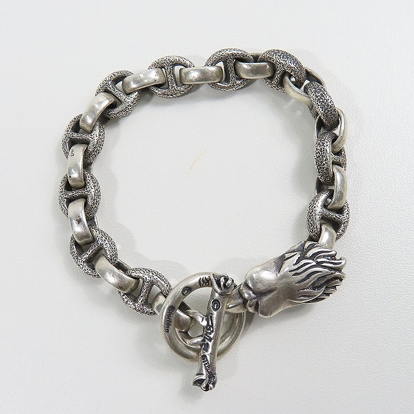 実際に弊社で買取させて頂いたBWL/Bill Wall Leather/ビルウォールレザー スクエアチェーンリンクブレスレット w/イーグルヘッドの画像 1枚目