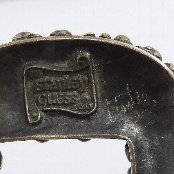 実際に弊社で買取させて頂いたSTANLEY GUESS/スタンリーゲス 1ピースレザーベルトw/4ピーススカルバックルセット スカルアイの画像 5枚目