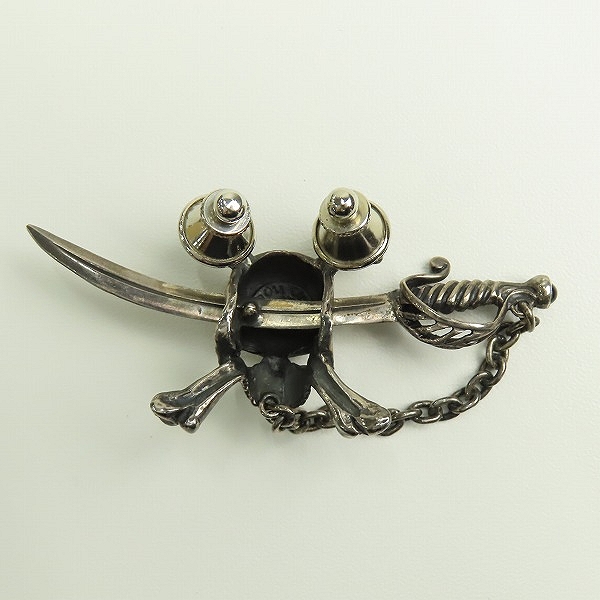 実際に弊社で買取させて頂いた【ギャラ付き】LEATHERS AND TREASURES/レザーズ&トレジャーズ スカルソード ピンバッジの画像 3枚目