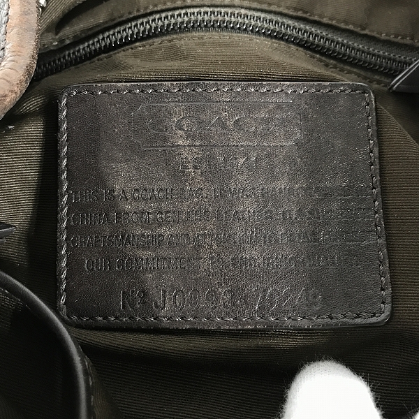 実際に弊社で買取させて頂いたCOACH/コーチ 2WAY レザー ハンドバッグ ショルダーバッグ の画像 4枚目