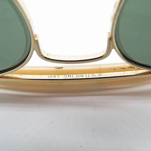 実際に弊社で買取させて頂いた(1)Ray-Ban/レイバン B&L/ボシュロム社製 ティアドロップ型 アイウェア/サングラス ゴールドの画像 6枚目