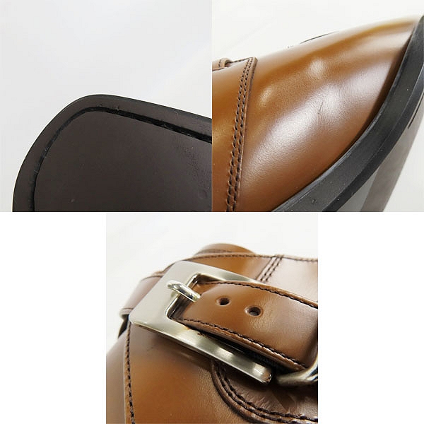 実際に弊社で買取させて頂いたREGAL/リーガル モンクストラップ レザーシューズ/Y625/24.5の画像 6枚目