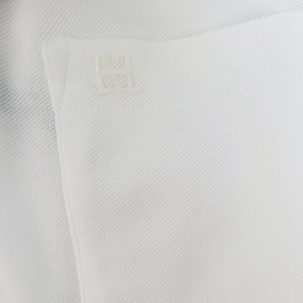 実際に弊社で買取させて頂いた【JPタグ】HERMES/エルメス Hロゴ ポロシャツ ホワイト/Mの画像 6枚目