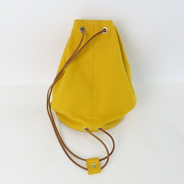 実際に弊社で買取させて頂いたHERMES/エルメス ポロションミミル キャンバス×レザー巾着型ショルダーバッグの画像 1枚目