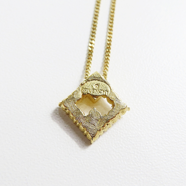 実際に弊社で買取させて頂いたGIVENCHY/ジバンシィ ロゴ スクエア ラインストーン ネックレスの画像 2枚目