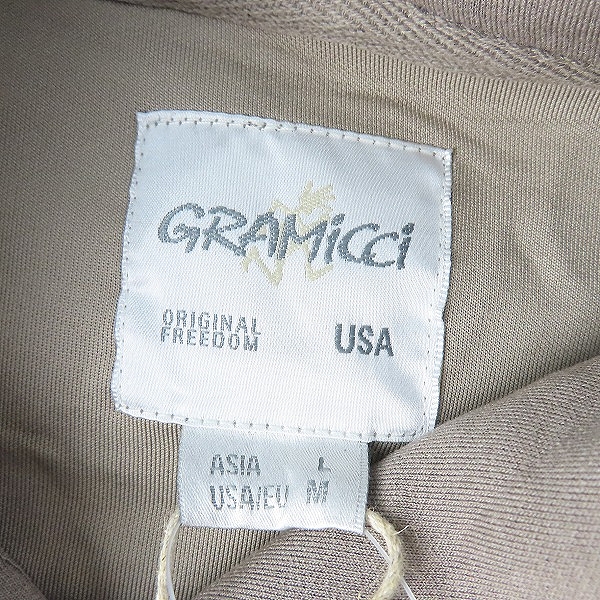 実際に弊社で買取させて頂いた【未使用】gramicci×beams/グラミチ×ビームス プルオーバーパーカー GMJK-21F1930/Lの画像 2枚目