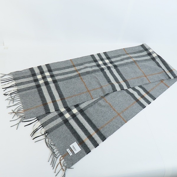実際に弊社で買取させて頂いた【JPタグ】BURBERRY/バーバリー ジャイアントチェック柄 カシミア100％ マフラー 8016395 71Qの画像 4枚目