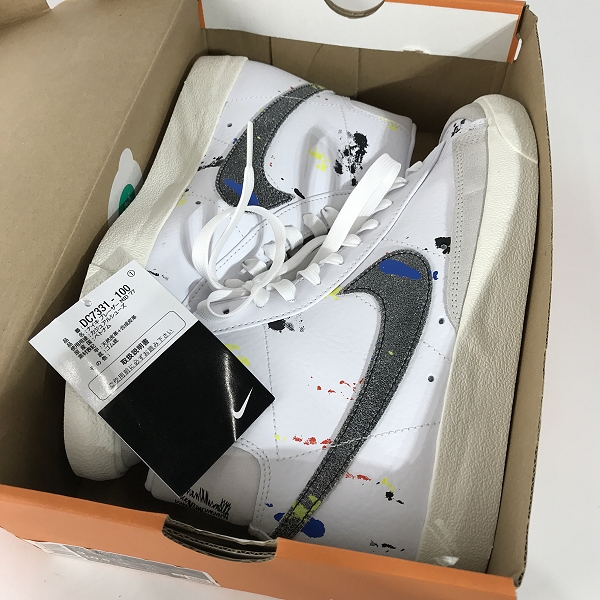 実際に弊社で買取させて頂いたNIKE/ナイキ BLAZER MID 77 VINTAGE/ブレーザー ミッド 77 ビンテージ White/Black/Sail DC7331-100/27の画像 6枚目