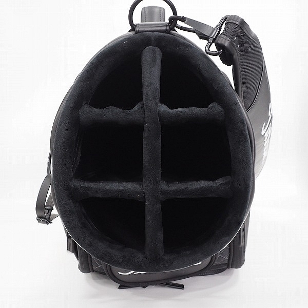 実際に弊社で買取させて頂いたTitleist/タイトリスト TB20SF4 9.5型 6分割ミッドサイズ キャディバッグ ブラックｘホワイトの画像 3枚目