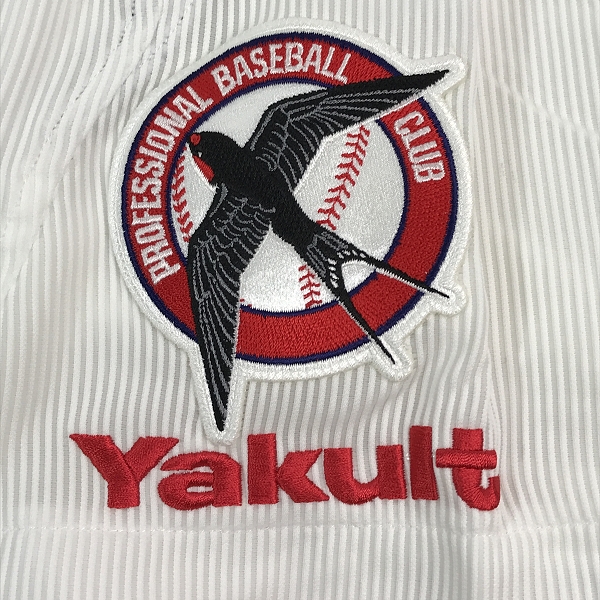 実際に弊社で買取させて頂いた【未使用】DESCENTE/デサント プロコレ/NPBマーク/BEAMSタグ ヤクルトスワローズ ホーム ユニフォーム #23 青木 の画像 6枚目