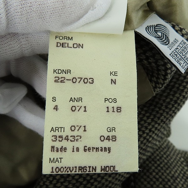 実際に弊社で買取させて頂いたHUGO BOSS/ヒューゴボス テーラードジャケット/48の画像 4枚目