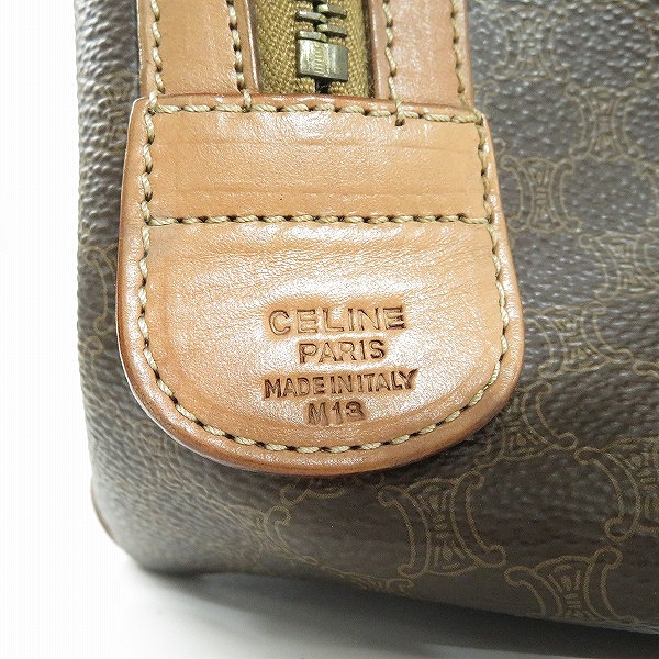 実際に弊社で買取させて頂いたCELINE/セリーヌ マカダム柄 ハンドバッグ/ミニボストンバッグ PVCレザーの画像 5枚目