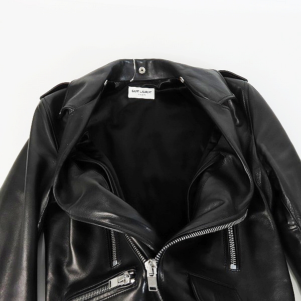 実際に弊社で買取させて頂いた【JPタグ】SAINT LAURENT PARIS/サンローランパリ 16SS ラムレザー ダブル ライダースジャケット L01O 397290 Y5YA1/42の画像 2枚目