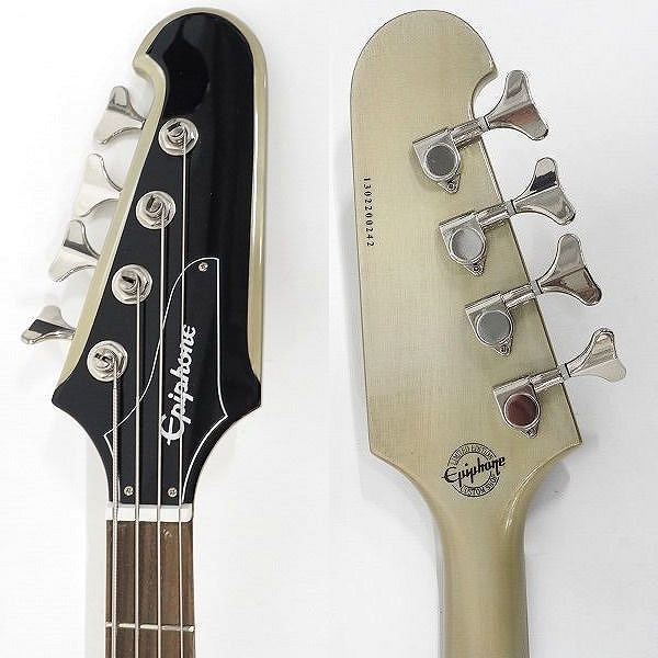 実際に弊社で買取させて頂いた★Epiphone/エピフォン Custom Shop Limited Edition Thunderbird IV TV Silver/サンダーバード 4弦エレキベースの画像 2枚目