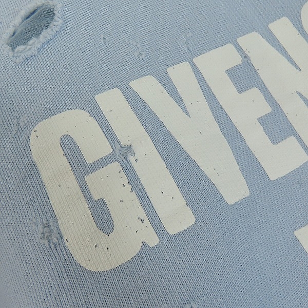 実際に弊社で買取させて頂いた【JPタグ】GIVENCHY/ジバンシィ デストロイ ロゴプリントスウェットトレーナー BW700E3014/Mの画像 7枚目