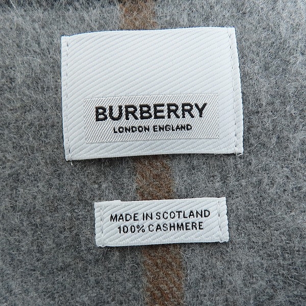 実際に弊社で買取させて頂いた【JPタグ】BURBERRY/バーバリー ジャイアントチェック柄 カシミア100％ マフラー 8016395 71Qの画像 1枚目