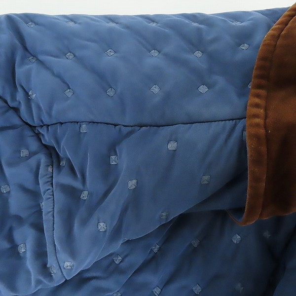 実際に弊社で買取させて頂いたHERMES/エルメス セリエボタン 襟切替/刺繍総柄 中綿入りパドックコート 38の画像 6枚目