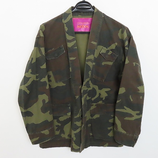実際に弊社で買取させて頂いたUNITED ARROWS &SONS/ユナイテッドアローズアンドサンズ CAMO TOMMY SHIRT/ミリタリージャケット 5525-211-0115/L