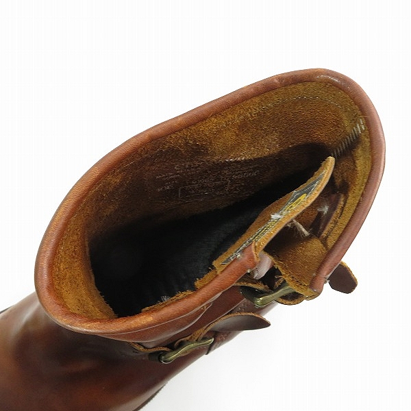 実際に弊社で買取させて頂いたCHIPPEWA/チペワ  レザー ショート エンジニアブーツ 91065/10Eの画像 4枚目