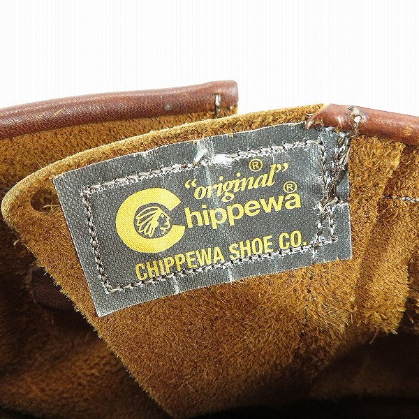 実際に弊社で買取させて頂いたCHIPPEWA/チペワ  レザー ショート エンジニアブーツ 91065/10Eの画像 6枚目