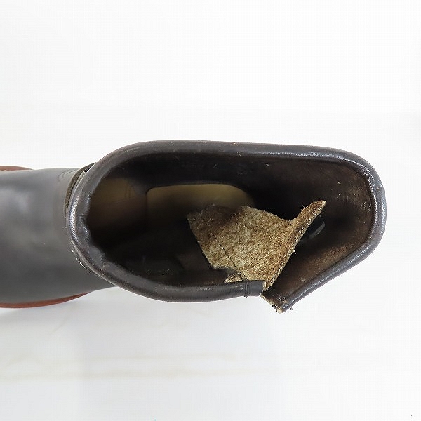 実際に弊社で買取させて頂いたCHIPPEWA/チペワ 7インチ スチールトゥ レザー ショートエンジニアブーツ 91002/7Eの画像 4枚目