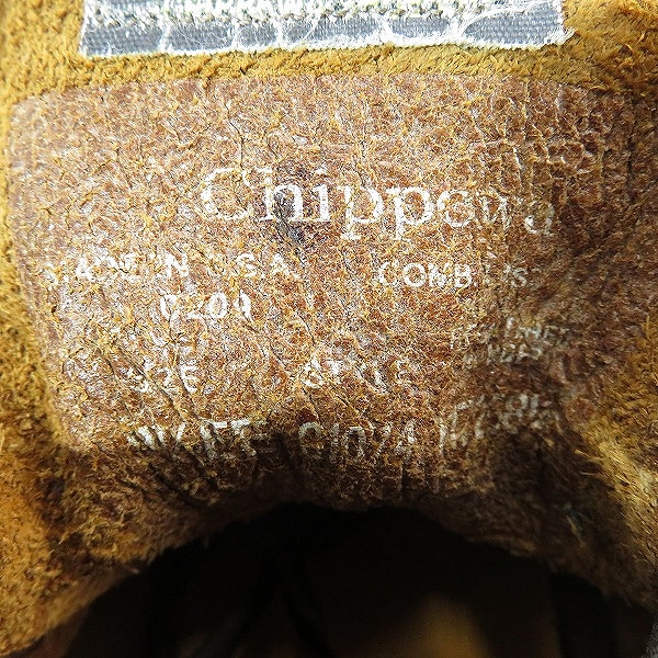 実際に弊社で買取させて頂いたCHIPPEWA/チペワ  5 INCH LACE TO BOOTS/5インチ レーストゥ モンキーブーツ 91074/9.5EEの画像 5枚目