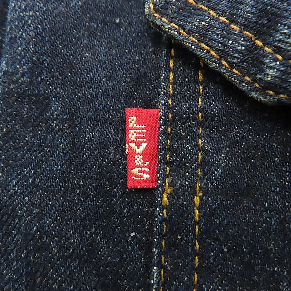 実際に弊社で買取させて頂いたLEVI’S/リーバイス 506XX/70501-0003 1st/ファースト 復刻 デニムジャケット Gジャン 555刻印 米国製/40の画像 6枚目