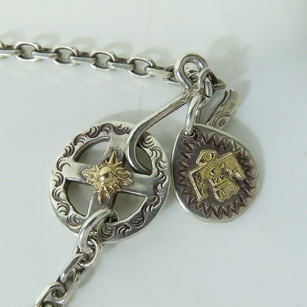 実際に弊社で買取させて頂いた【カスタム】ARIZONA FREEDOM 上金/ターコイズフェザー/ホイール/イーグル/ネイル/チェーン/フック ネックレスの画像 5枚目