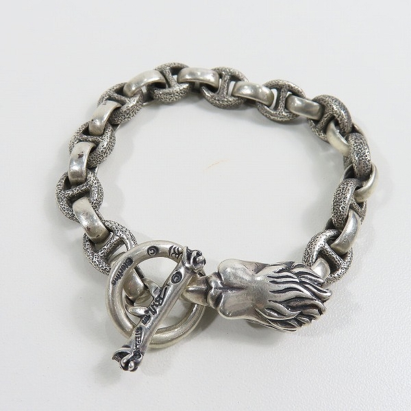 実際に弊社で買取させて頂いたBWL/Bill Wall Leather/ビルウォールレザー スクエアチェーンリンクブレスレット w/イーグルヘッド